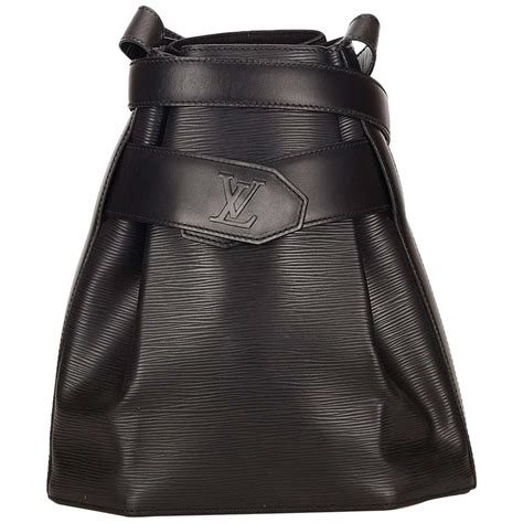 LOUIS VUITTON Epi Sac D'Epaule GM Black 